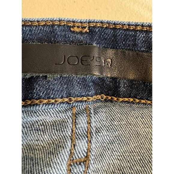 Joe's Jeans The Icon midrise skinny crop blue stretch denim cuffed raw hem Sz 30 - Picture 7 of 10